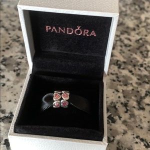 Pink CZ Heart Pandora Spacers